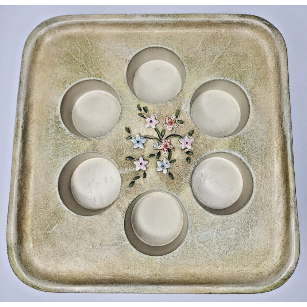 PartyLite Terrace Blossom 3-Wick Multi Tealight Holder Retired NIB P8014/P15A